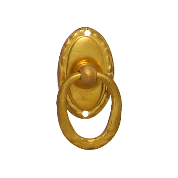 Jugendstil Möbelschild geprägt - Messing matt - 22 x 37 mm der Serie JU002 Bild1 Jugendstil Möbelschild geprägt Messing MMA 22 x 37mm mit Griff Serie JU002 Bild1