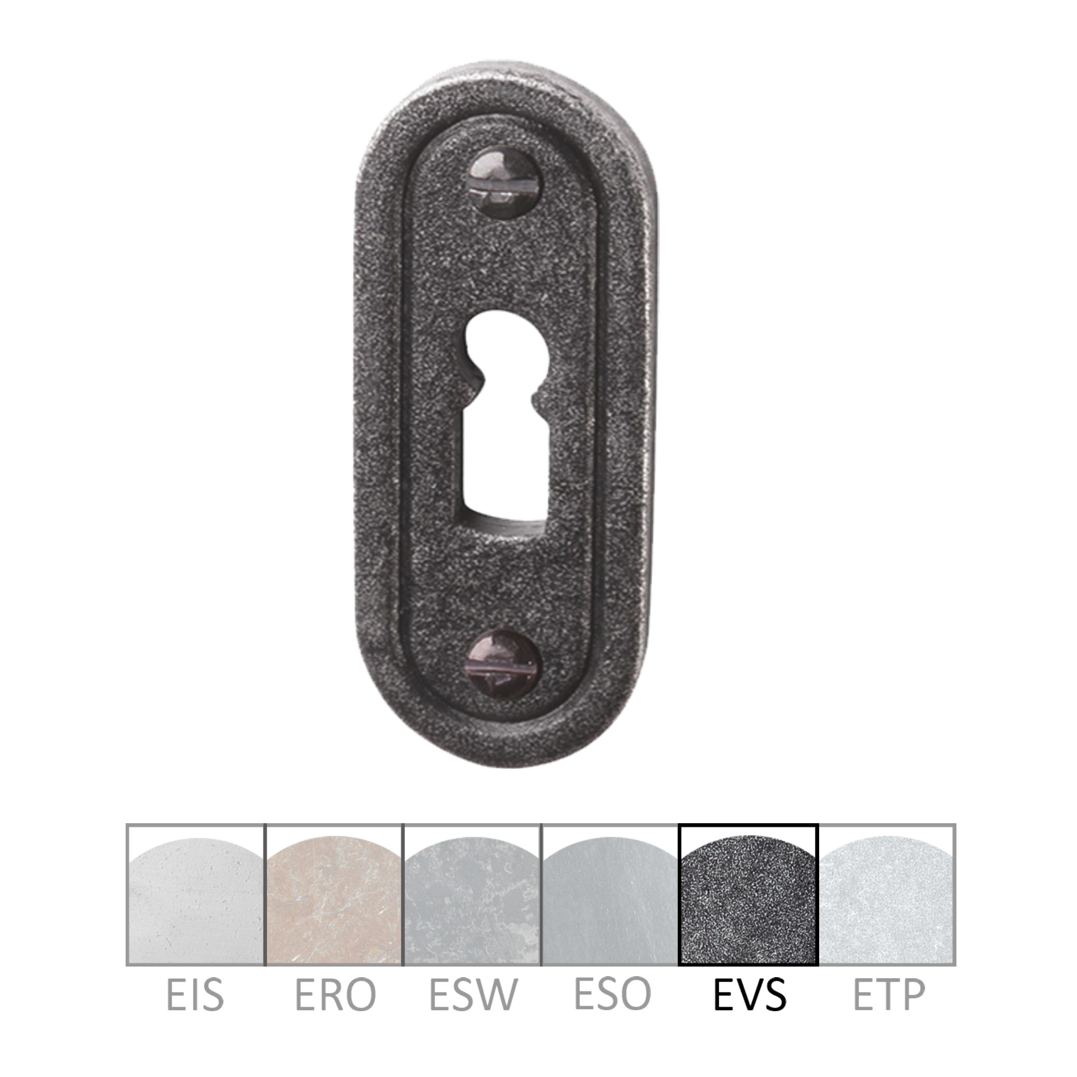 Rosette 73 x 30 mm, Eisen TR531-142I-EVS-73-30-BB Bild1