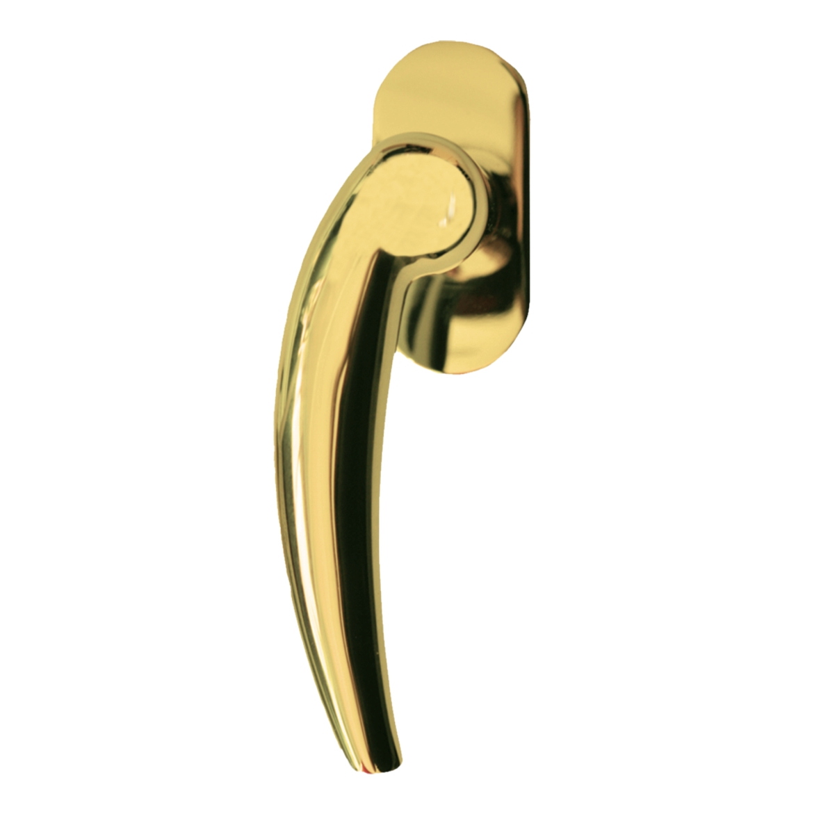 Fenstergriff in Messing 114mm Links Bild1