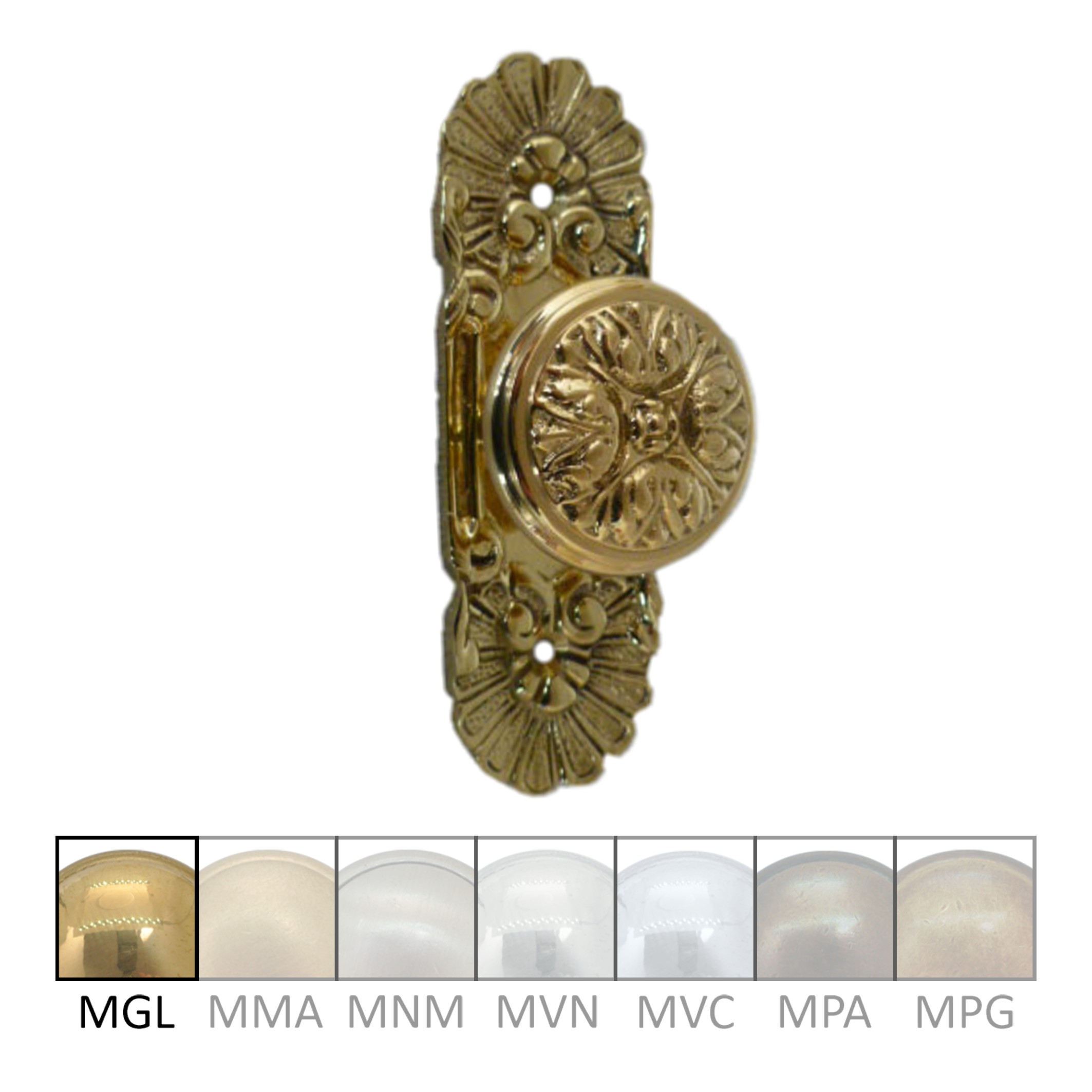 Moderner Möbelknopf auf Rosette aus Messing glänzend 40x40mm Serie KN228 Bild1
