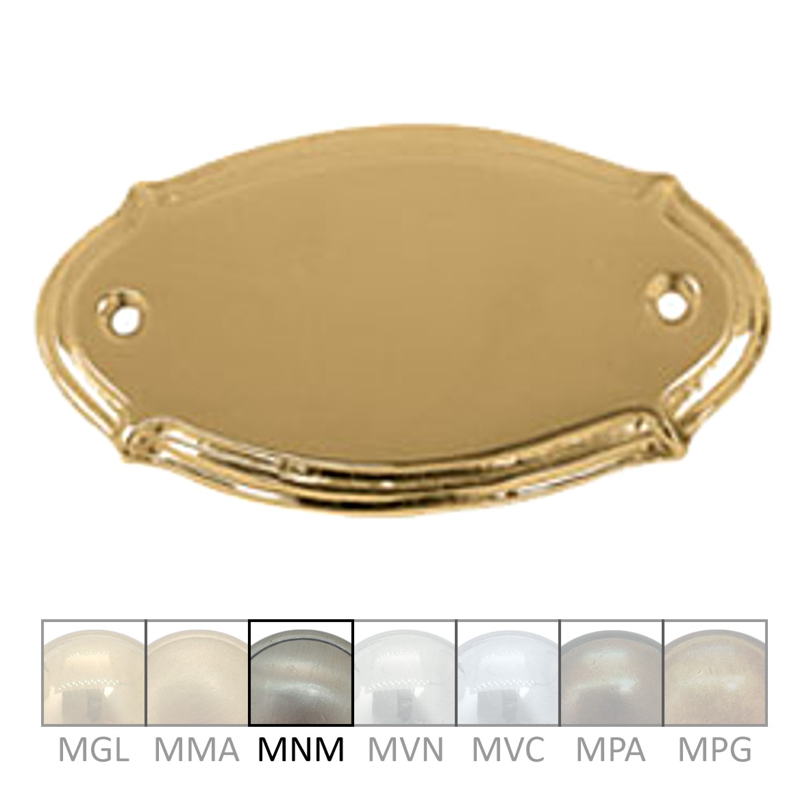 Namensschild Messing MNM 88x50mm Serie NS007 Bild1