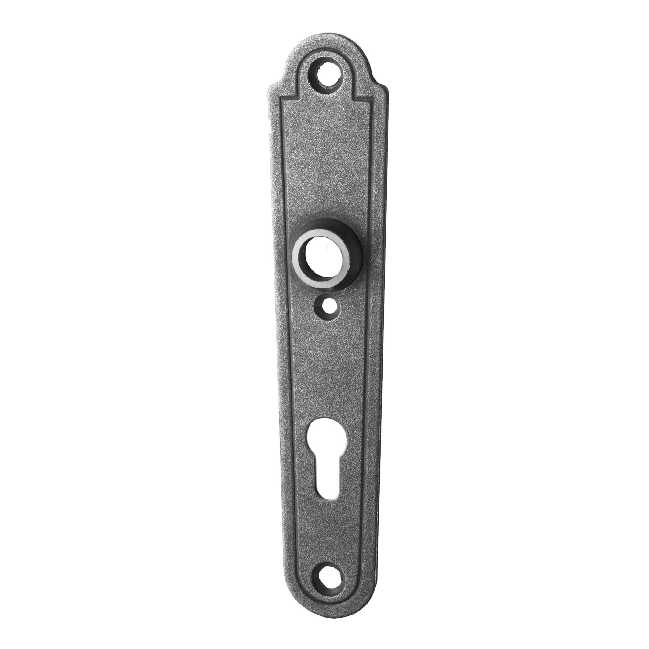 Sicherheitstürschild Innen Dist. 72 mm PZ, Eisen schwarz passiviert 245 x50 mm Serie TS517 Bild1