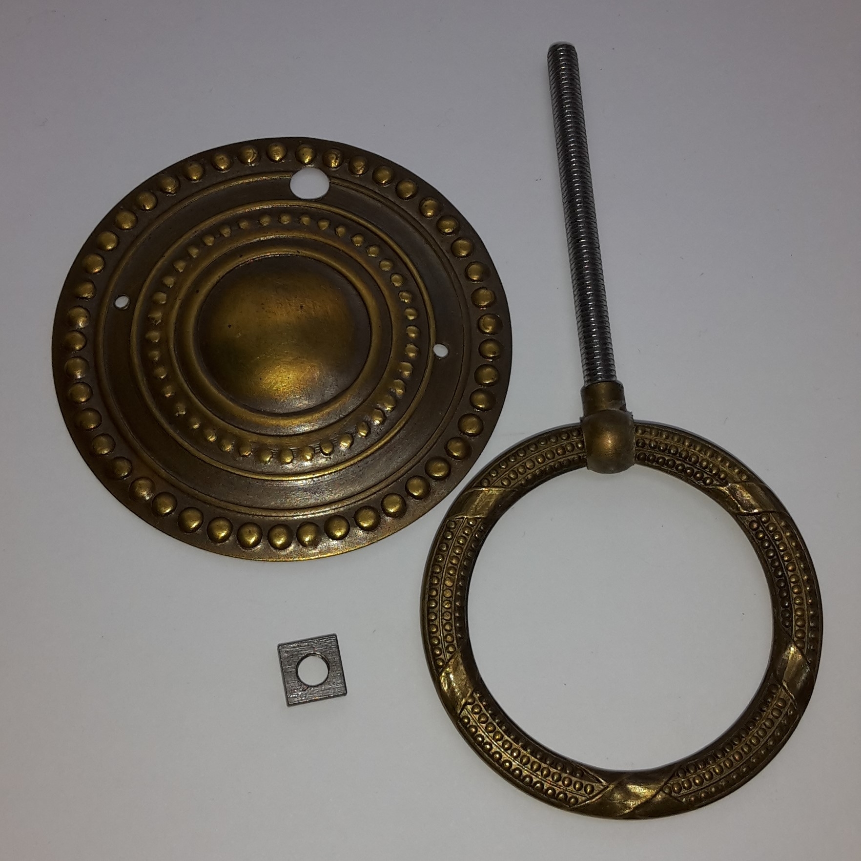 Klassizismus Möbelschild geprägt Messing MPA D55mm Griff Serie KL086 Bild2