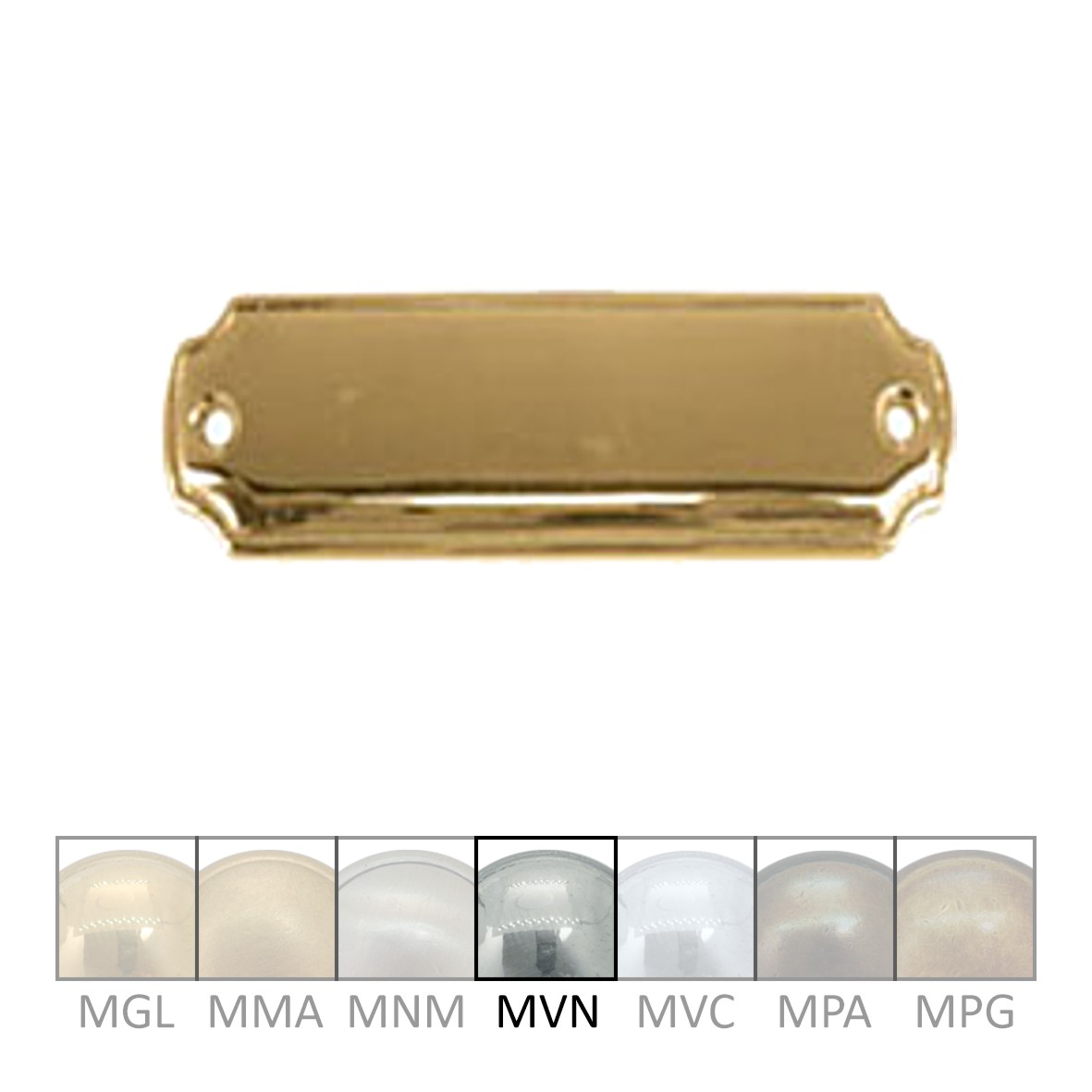 Namensschild Messing MNI 106x43mm Serie NS009 Bild1