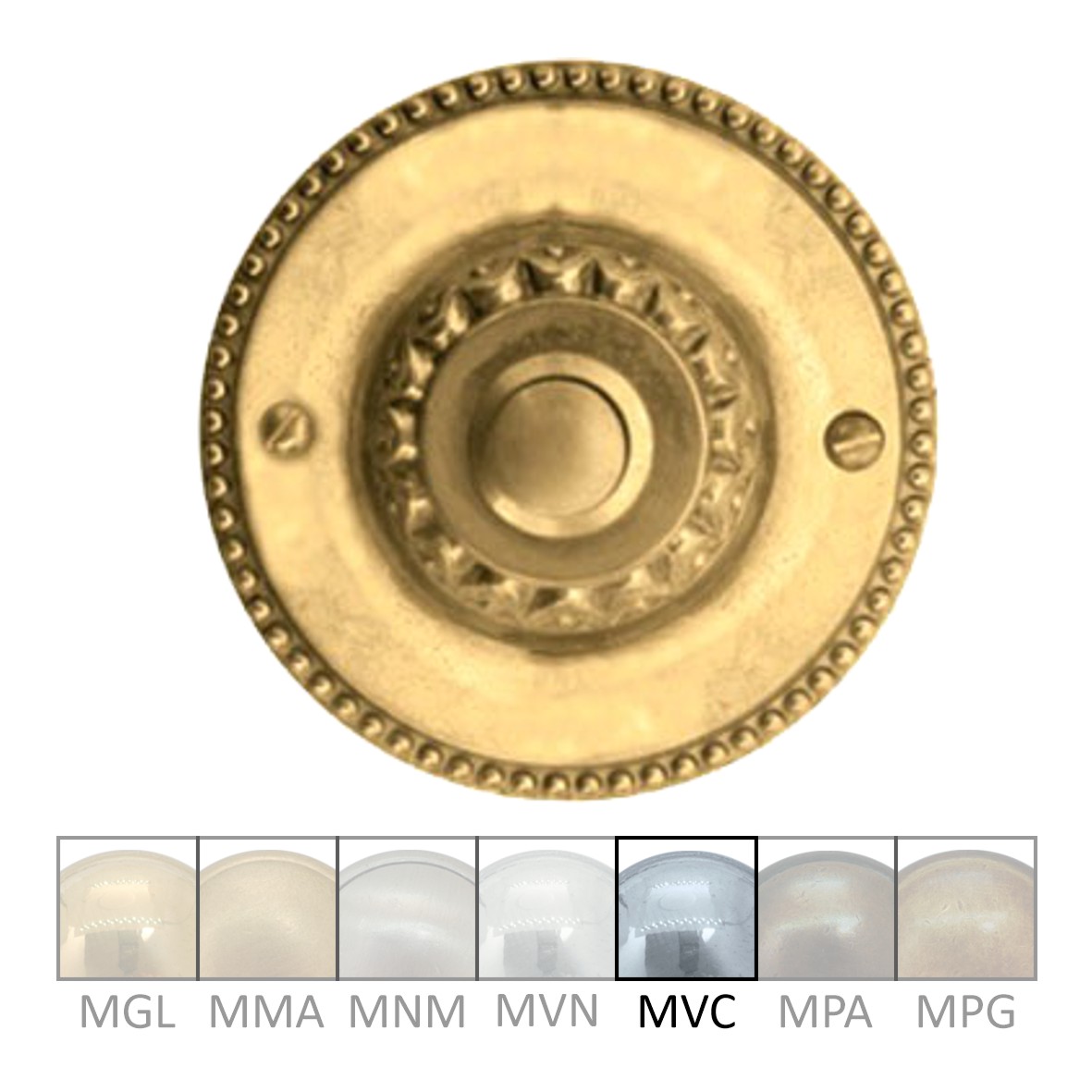 Klingelrosette Messing MVC D