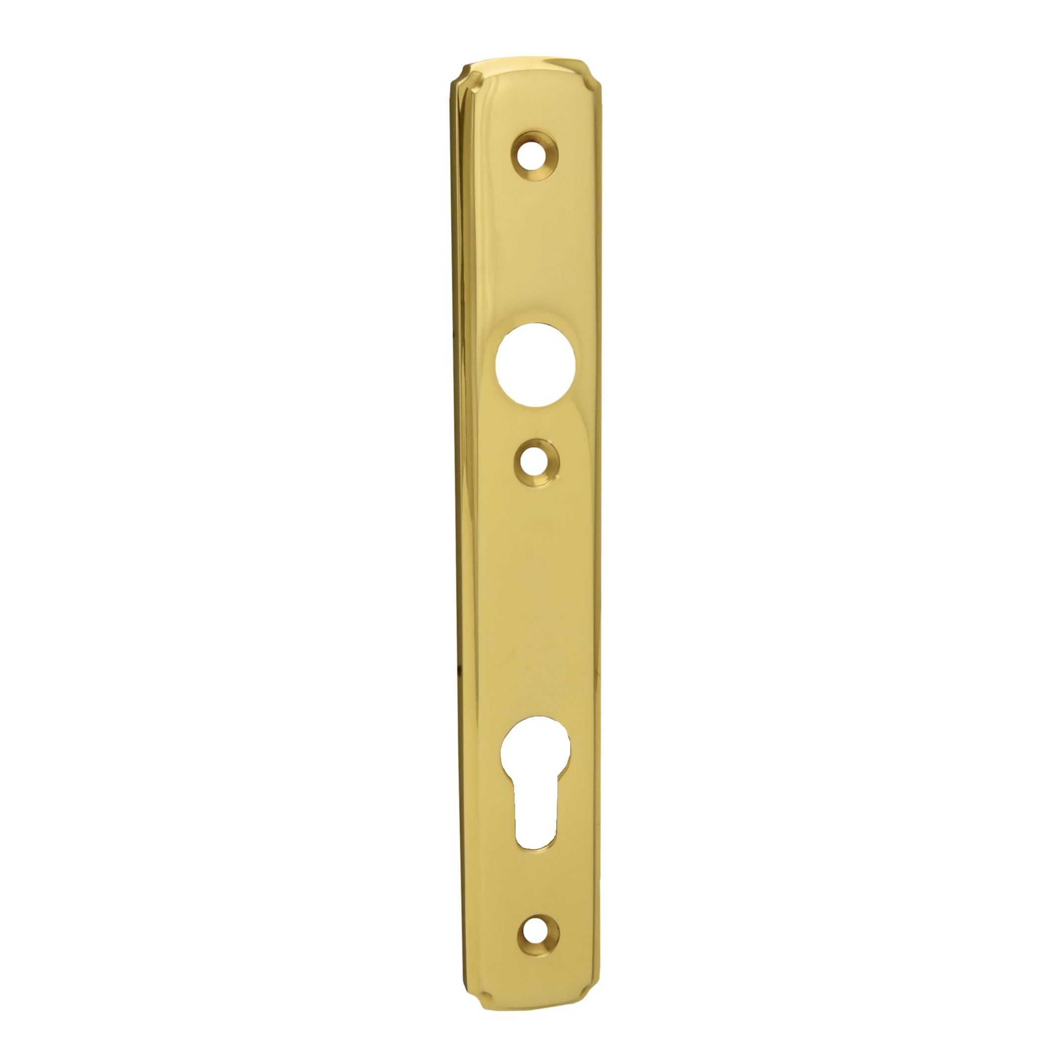 Sicherheitstürschild Innen, Dist. 92 mm PZ, Messing MGL, 230 mm x 35 mm der Serie TS100 Bild1