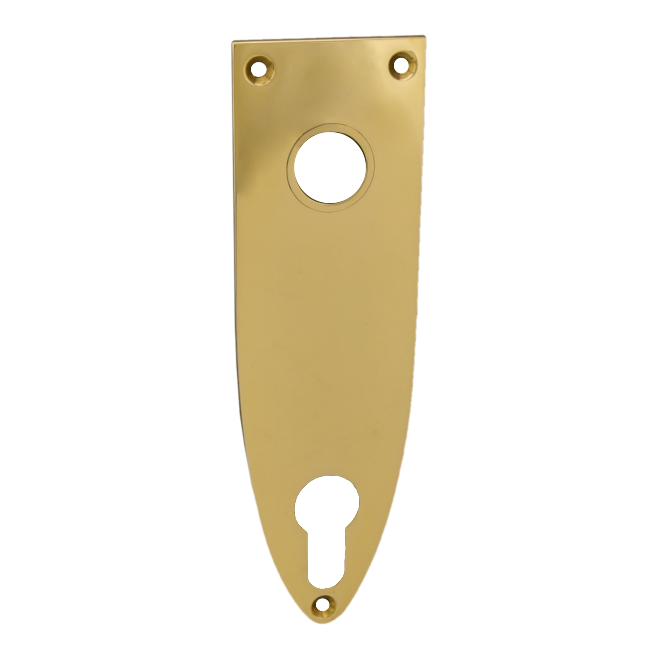 Zimmertürschild Dist. 92 mm PZ, Messing glänzend L x B