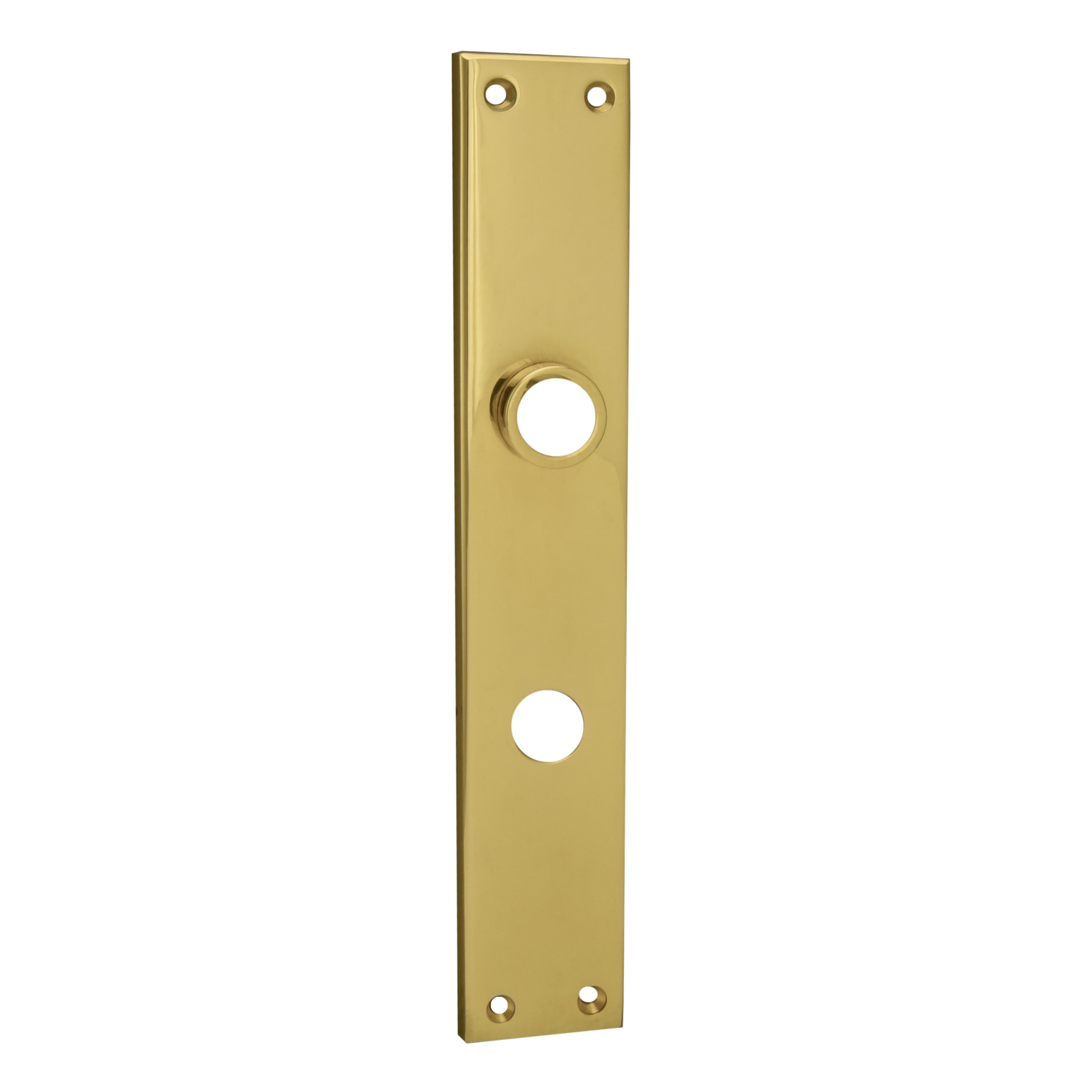 Bauhaus - Stil - Zimmertürschild Dist. 78 mm WC, Messing glänzend L x B
