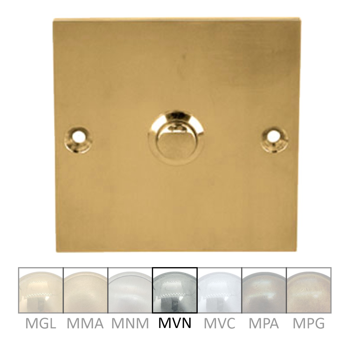 Klingelrosette Messing MNI 75x75mm Serie KR013 Bild1