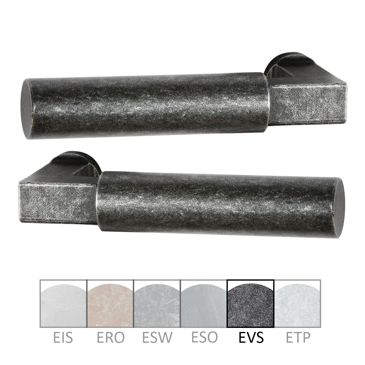 Bauhaus - Stil - Türgriff Eisen schwarz gebrannt+gewachst 120mm Paar Serie TD041 Bild1