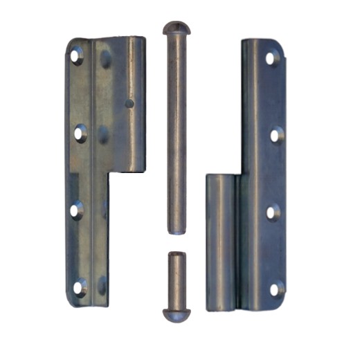 Türaufschraubband loser Stift 140mm rund links - Eisen verzinkt Serie TB002 Bild1