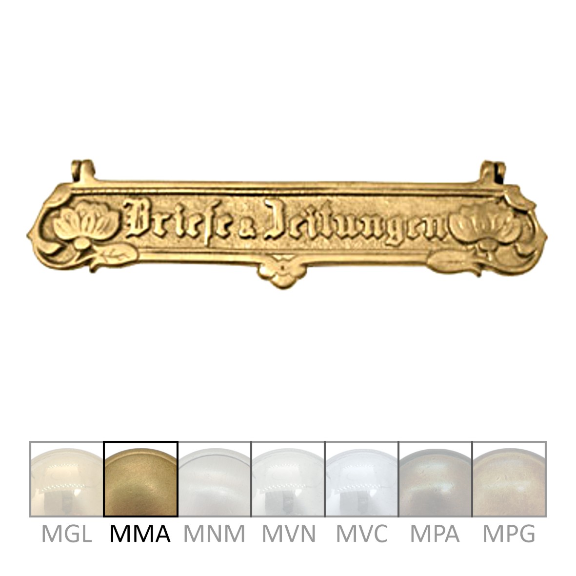 Briefklappe Messing MMA 215 x 53mm Serie BK003 Bild1