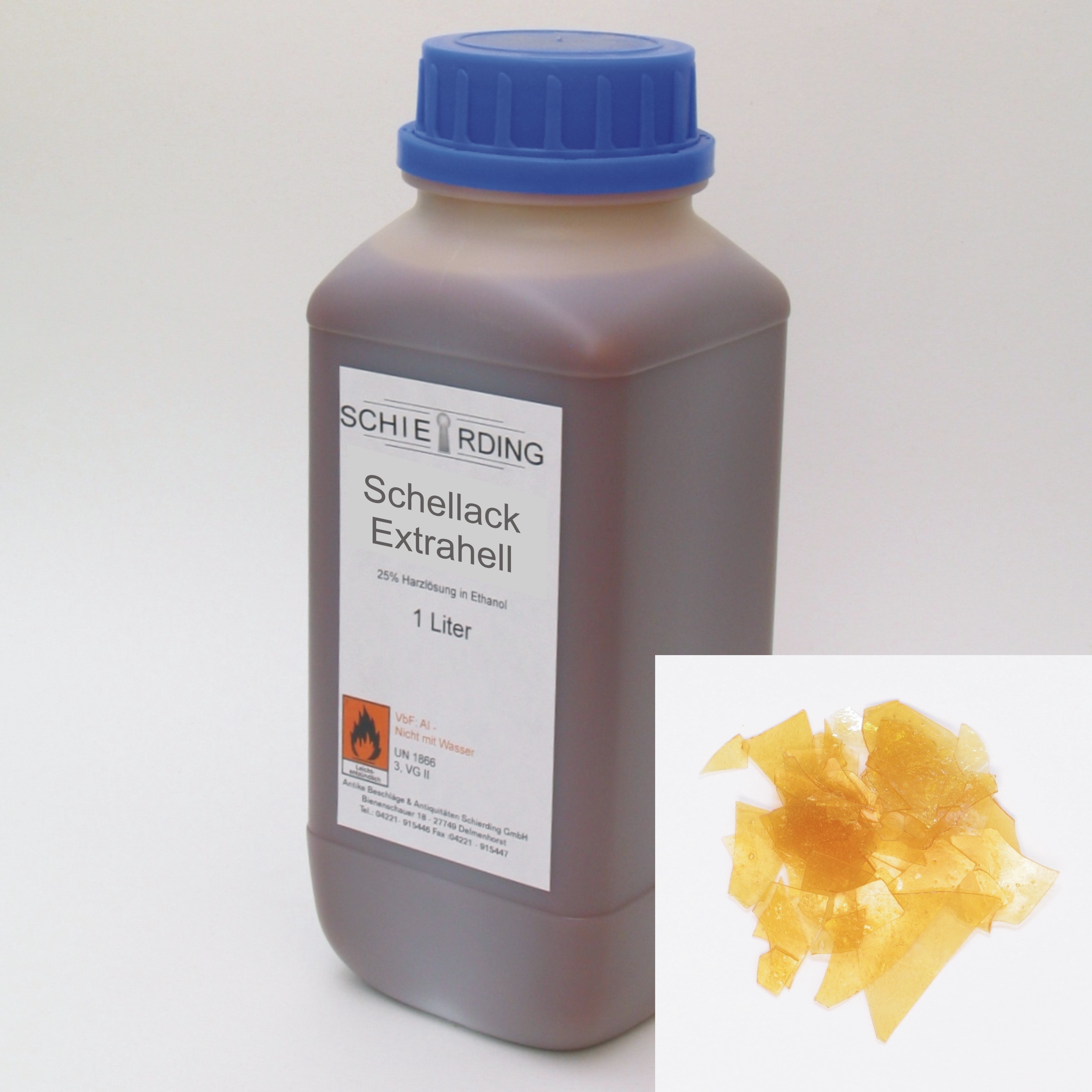 Gelöster Schellack extra hell 1 Liter Serie LA003 Bild1