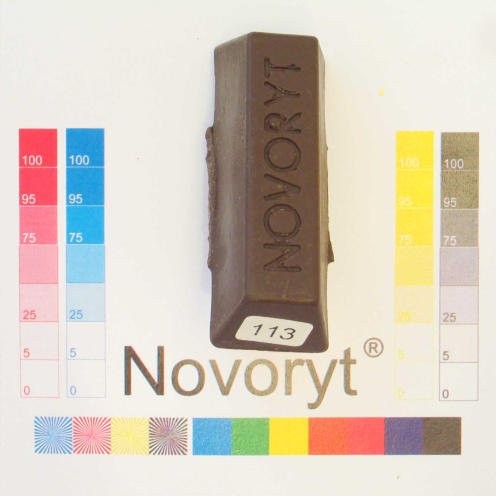 NOVORYT® Schmelzkitt - Farbe 113 Mooreiche 5 Stangen Serie HW003 Bild1
