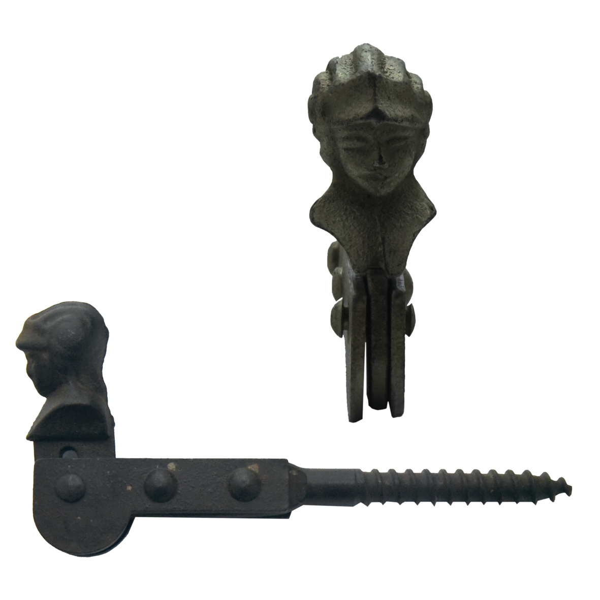 Ladenhalter in Eisen Öl eingebrannt ,Ritterkopf, der Serie FB802 Bild1 Ladenhalter in Eisen Öl eingebrannt ,RITTER, Serie FB802 Bild1