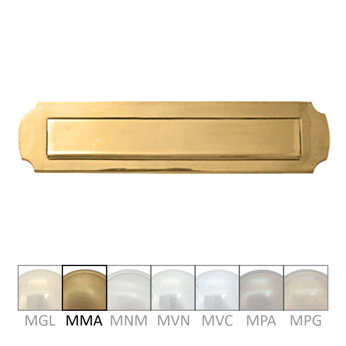 Briefklappe Messing MMA 335 x 80mm Serie BK009 Bild1