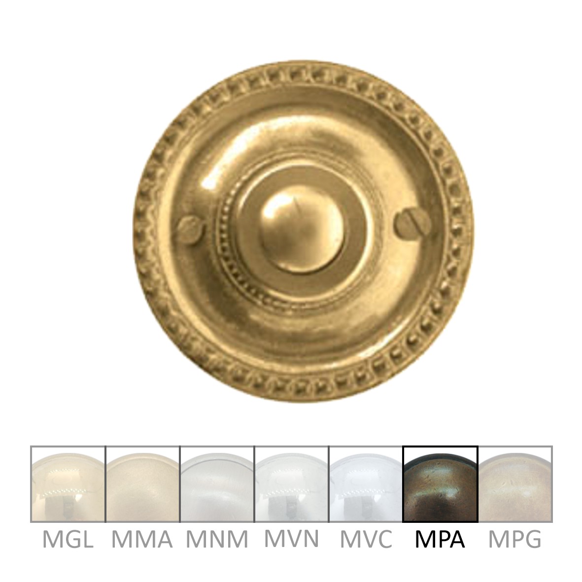 Klingelrosette Messing MPA D