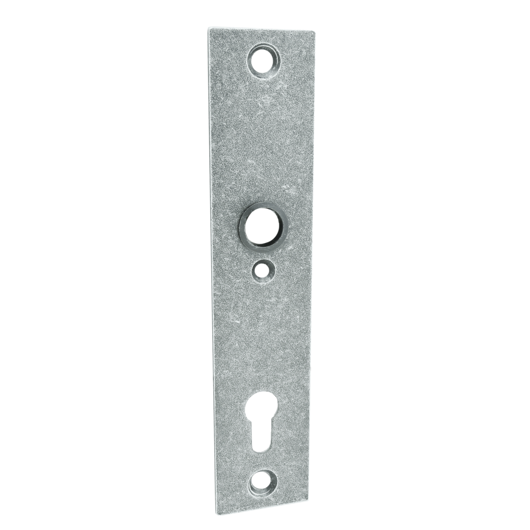 Sicherheitsschild Innen 92 mm PZ, Eisen thermopatiniert antik grau LxB