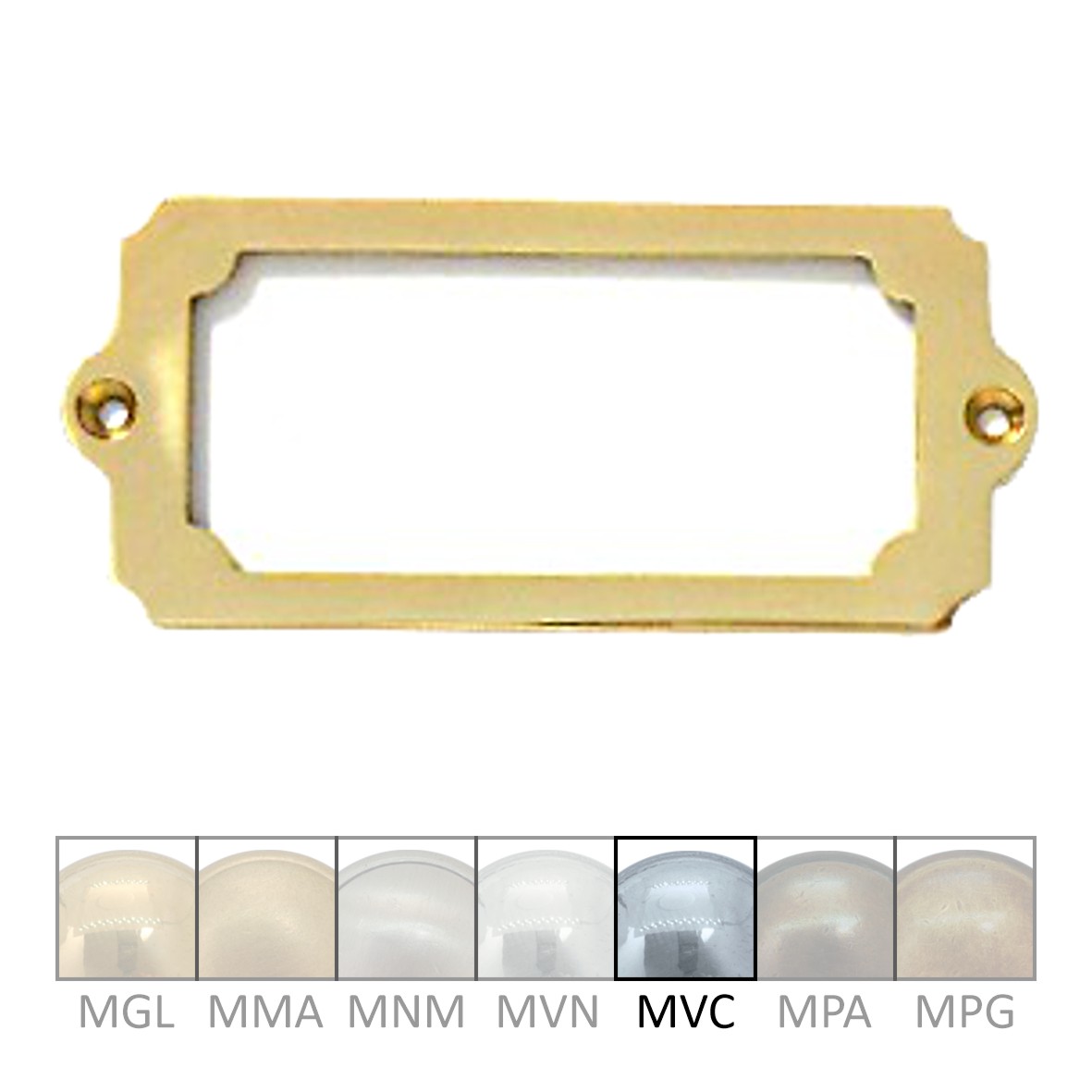 Namensschild Messing MVC 120x53mm Serie NS004 Bild1