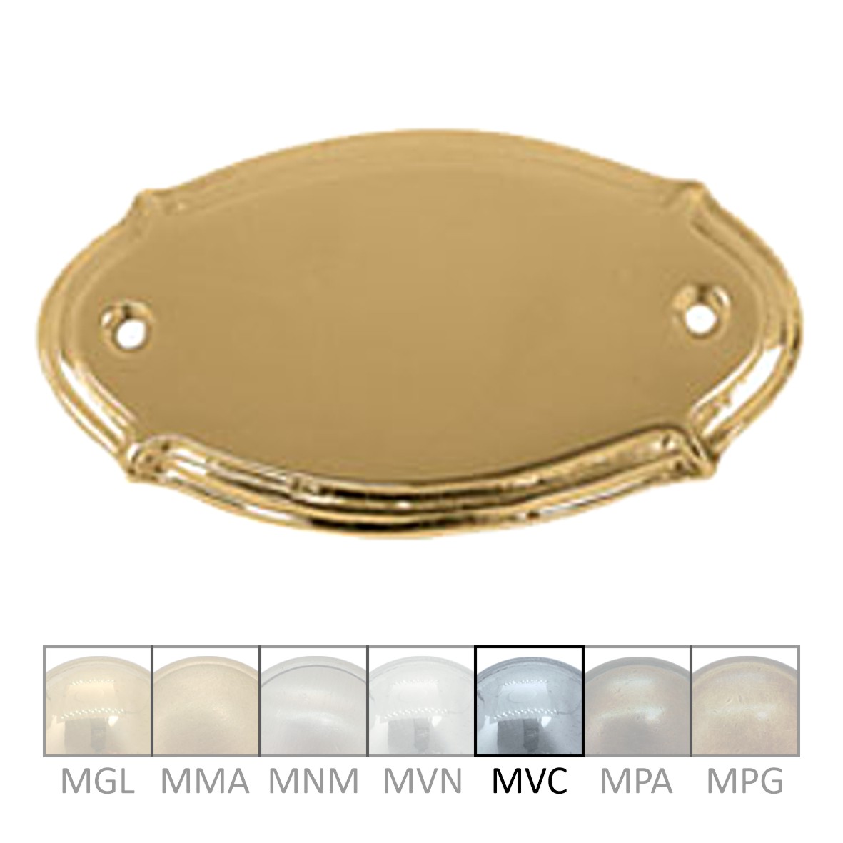 Namensschild Messing MVC 88x50mm Serie NS007 Bild1