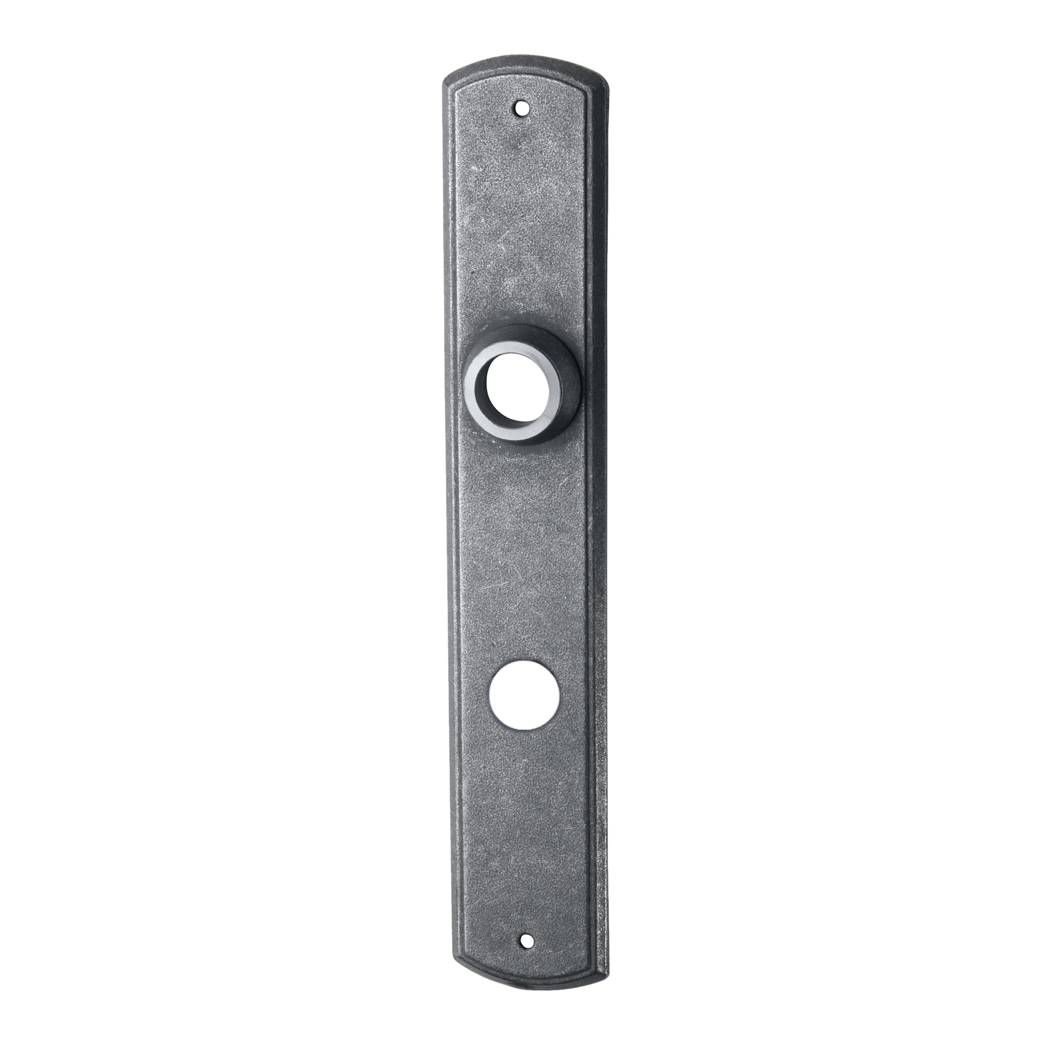 Badezimmertürschild Dist. 78 mm WC, Eisen schwarz passiviert LxB
