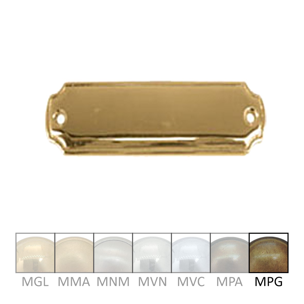 Namensschild Messing MPG 106x43mm Serie NS009 Bild1