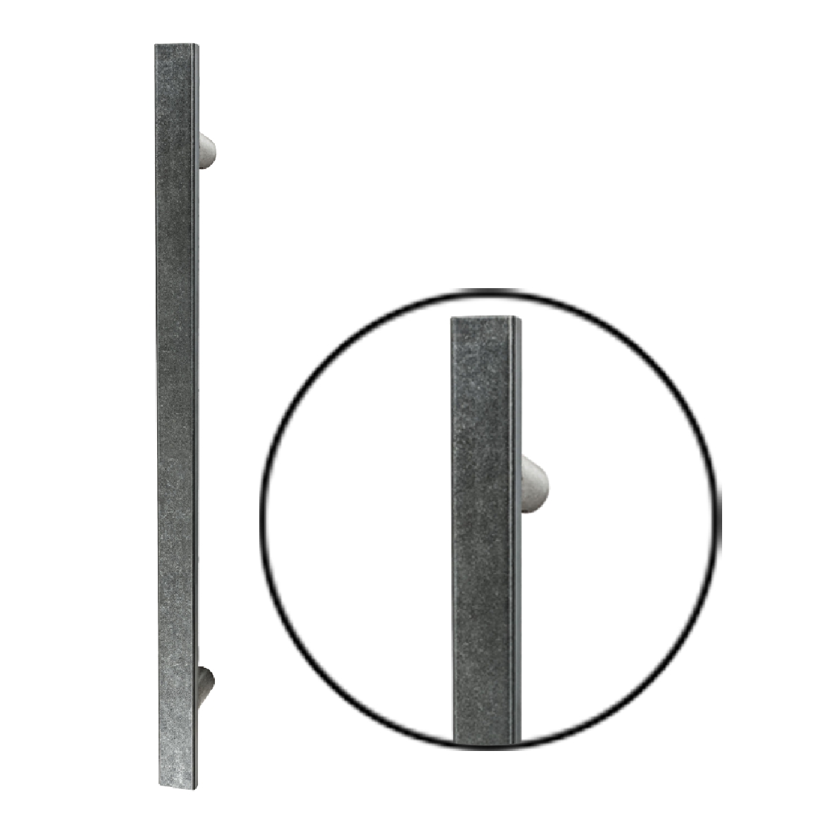 Stoßgriff Eisen schwarz passiviert Länge 1800 mm Serie TD205 Bild1
