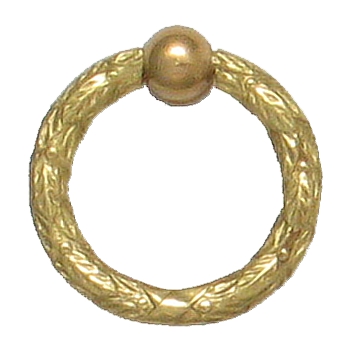 Klassizismus Ring mit Kloben Messing MMA D40mm mit Griff Serie KL002 Bild1