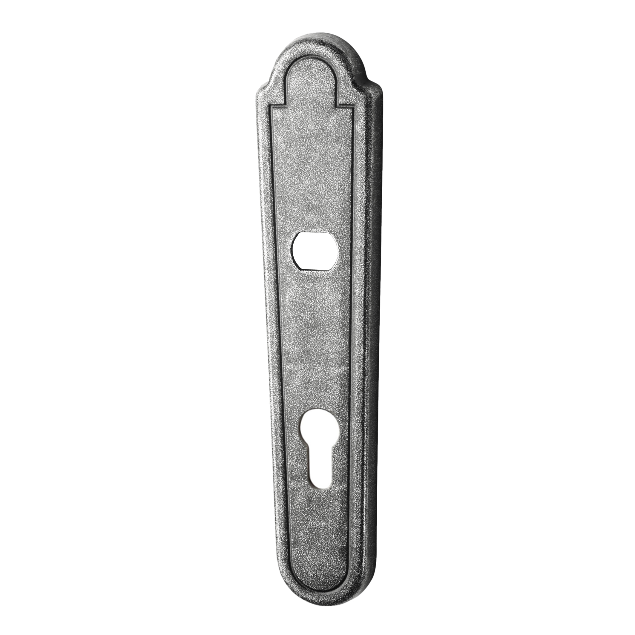 Sicherheitstürschild Außen Dist. 72 mm PZ, Eisen schwarz passiviert 245 x50 mm Serie TS517 Bild1