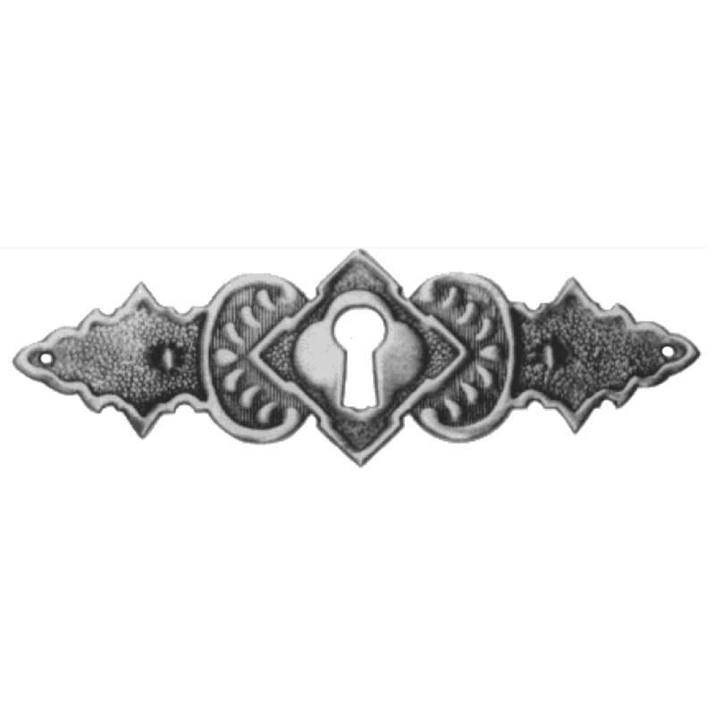 Historismus Möbelschild geprägt Messing MPA 115 x 35mm mit Schlüsselloch Serie HI022 Bild1