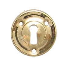 Klassizismus Möbelschild geprägt Messing MGL D33mm mit Schlüsselloch Serie KL001 Bild1