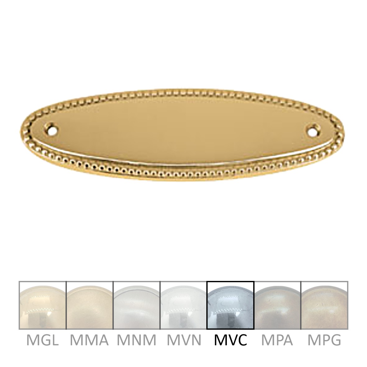 Namensschild Messing MVC 130x40mm Serie NS008 Bild1