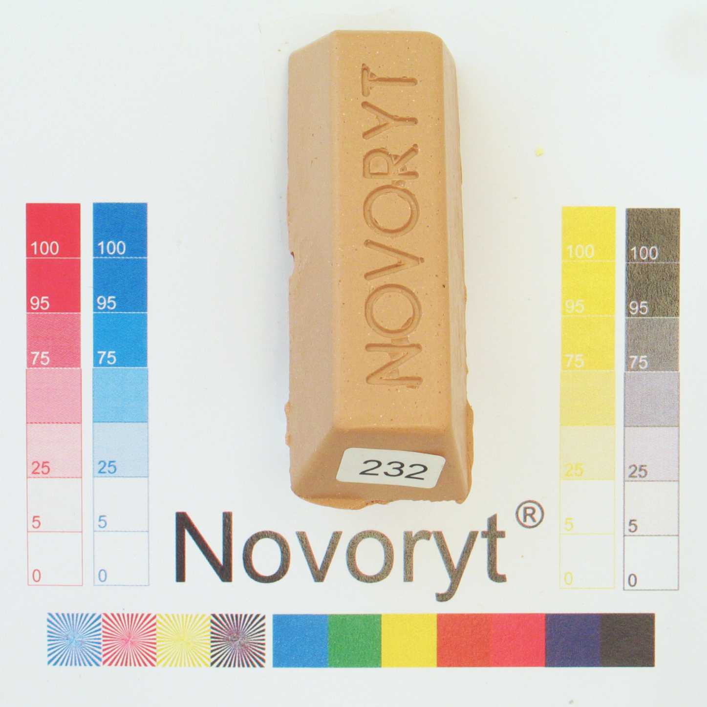 NOVORYT® Schmelzkitt - Farbe 232 beigerot 5 Stangen Serie HW003 Bild1