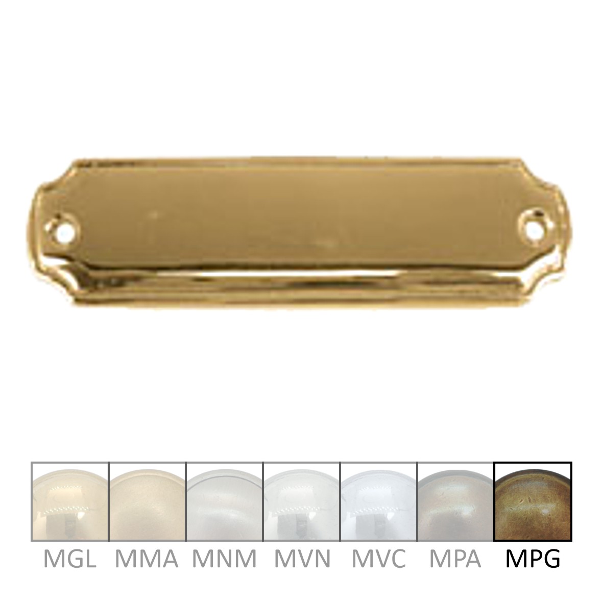 Namensschild Messing MPG 100x27mm Serie NS009 Bild1