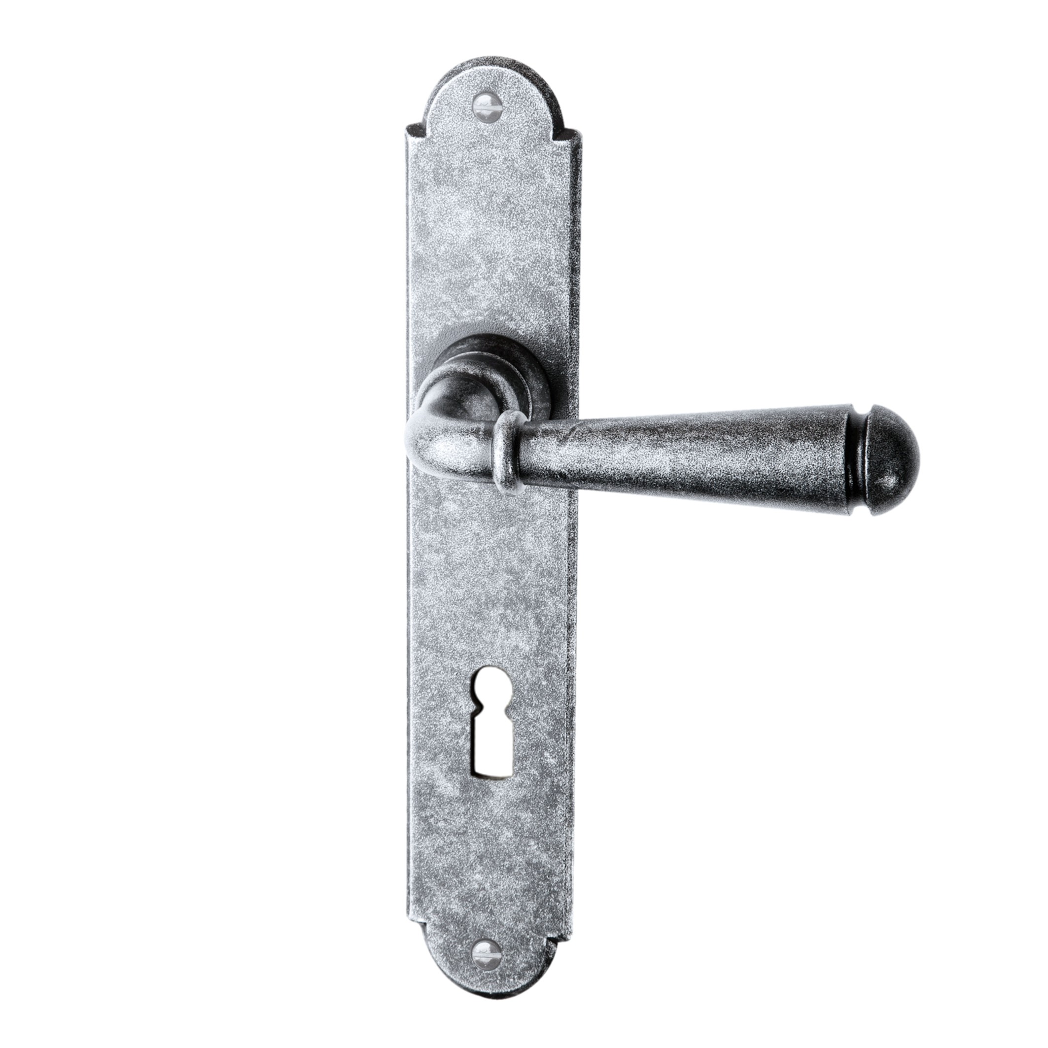 Zimmertürgarnitur in Schmiedeeisen thermopatiniert ® BB 72 mit TD061 Serie TG501 Bild1