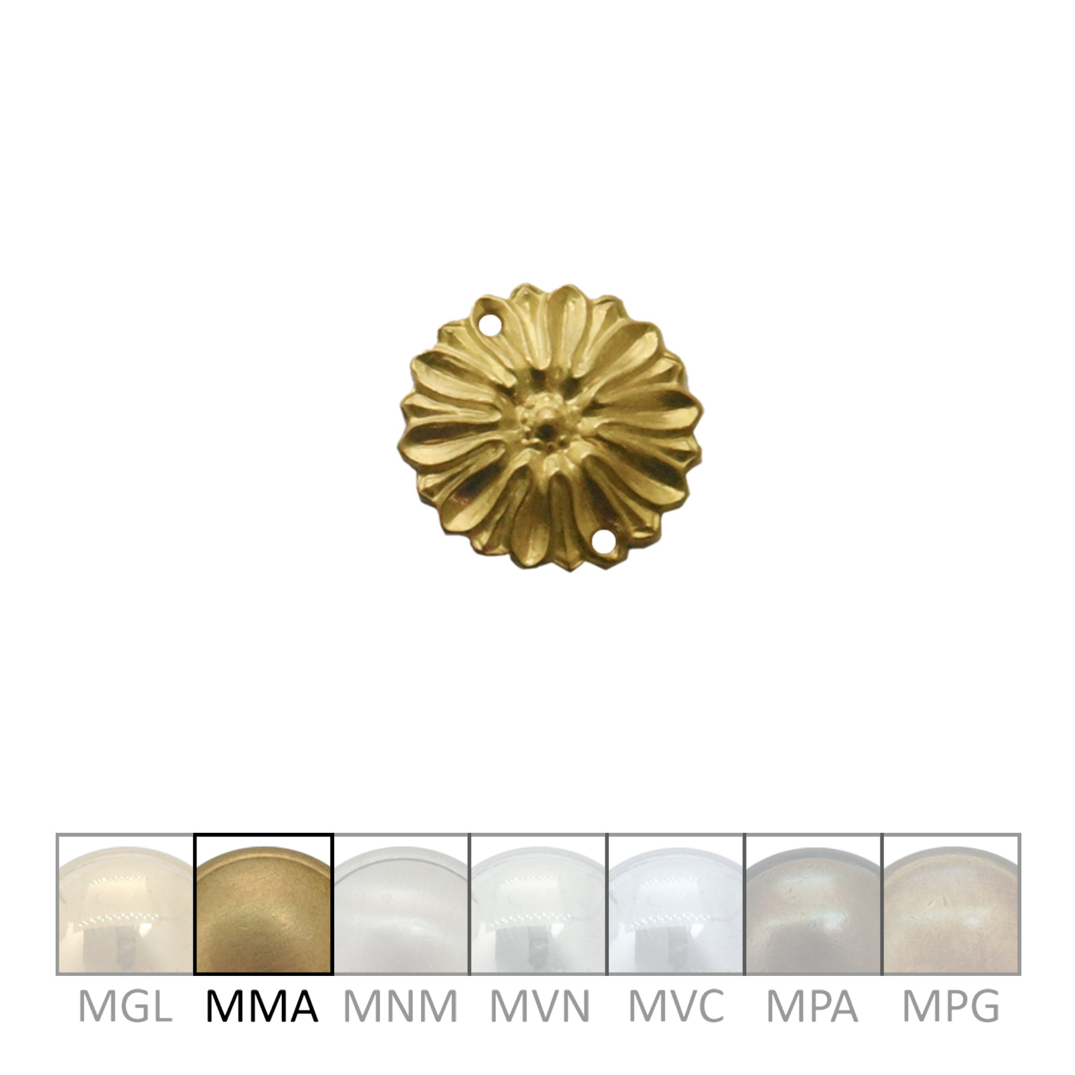 Klassizismus Rosette gegossen Messing MMA D22mm Serie KL128 Bild1