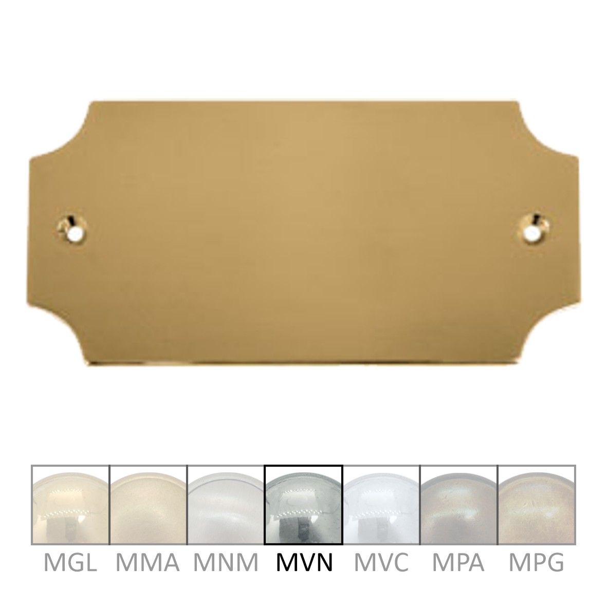 Namensschild Messing MNI 115x58mm Serie NS006 Bild1