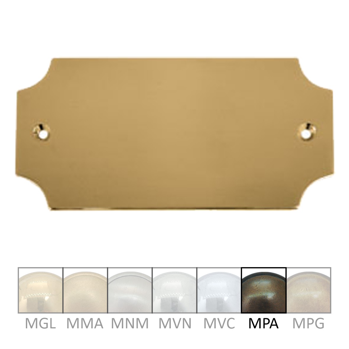 Namensschild Messing MPA 115x58mm Serie NS006 Bild1