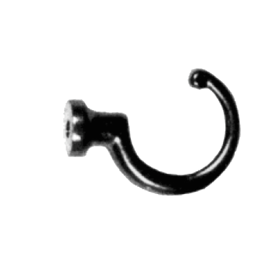 Haken MPG, HxL - 26x35 mm der Serie KH030 Bild1 Haken Messing patiniert&geputzt HxL - 26x35mm Serie KH030 Bild1