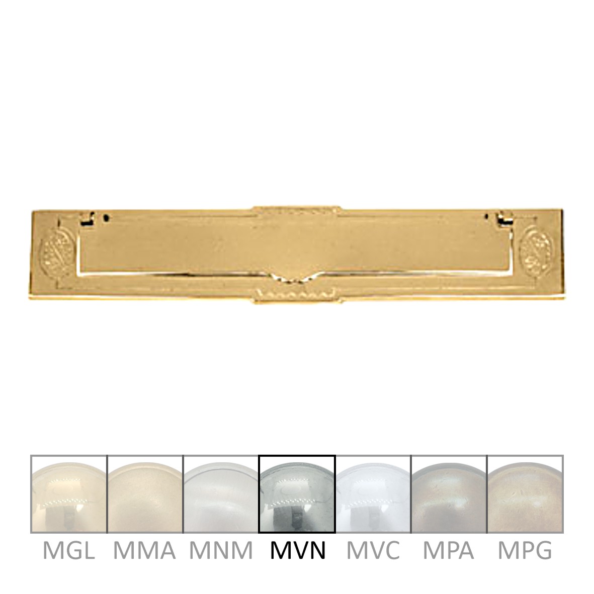 Briefklappe Messing MNI 315 x 65mm Serie BK006 Bild1