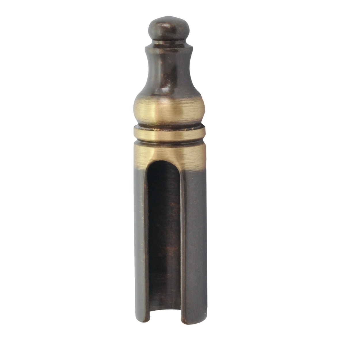 Zierhülse Messing patiniert, Durchmesser 15 mm der Serie ZB210 Bild1