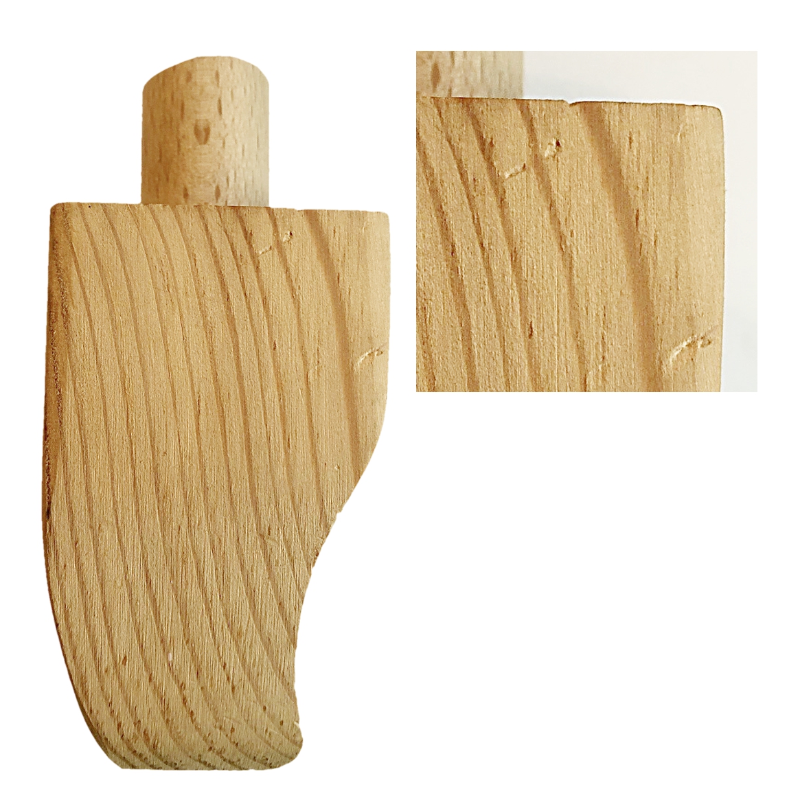 Möbelfuss in Fichte-Tanne 80 x 48mm, 2.Wahl Serie HF052 Bild3