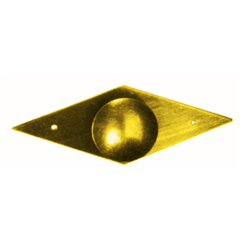 Klassizismus Möbelschild geprägt Messing MPG 100x35mm mit Knopf Serie KL004 Bild1