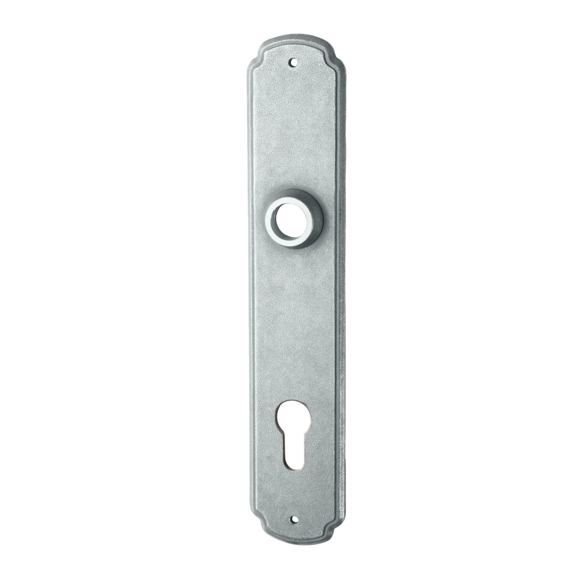 Haustürschild Dist. 92 mm PZ, Eisen thermopatiniert ® L x B