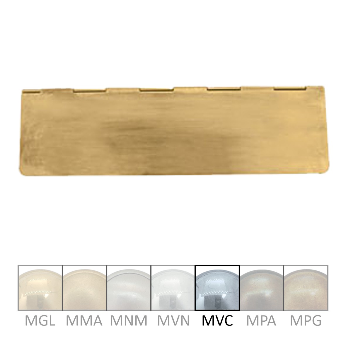 Briefklappe Messing MVC 350 x 80mm Serie BK013 Bild1