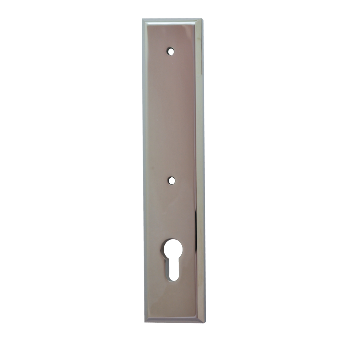 Sicherheitstürschild für stoß Griffloch (PZ) in Nickel 92 mm Außen Bild1