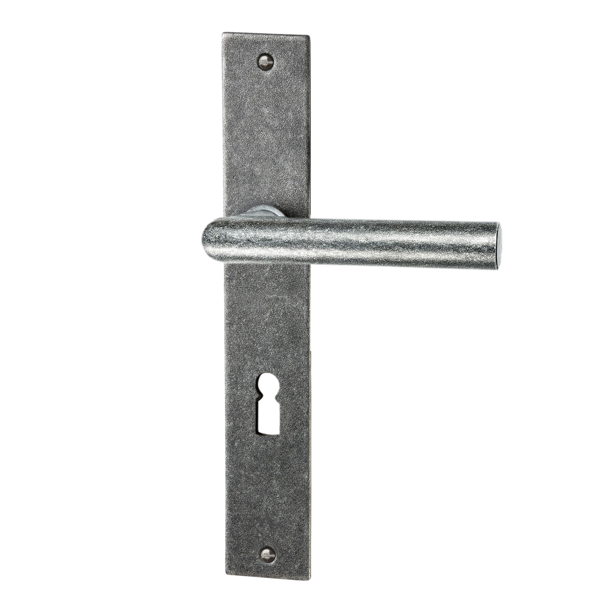 Zimmertürgarnitur in Schmiedeeisen schwarz passiviert BB 72 mit TD081 Serie TG505 Bild1