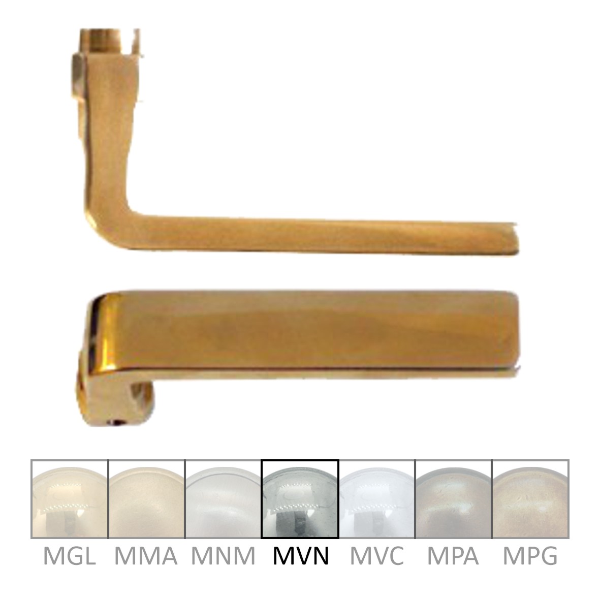 Türgriff aus Messing vernickelt 110 mm DIN Rechts Serie TD149 Bild1