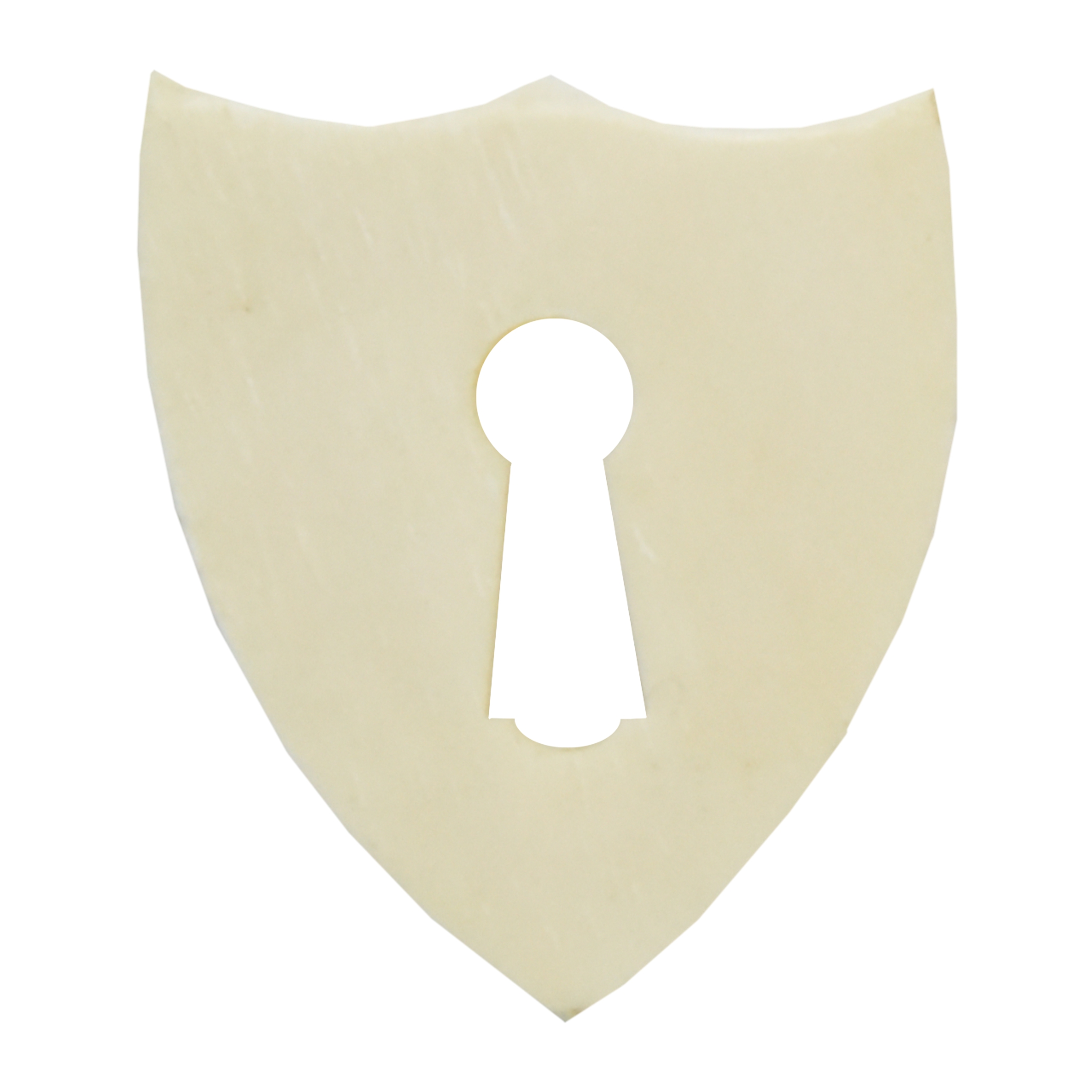 Möbelschild Bein weiß - 35x40 mm mit Schlüsselloch Serie KL033 Bild1