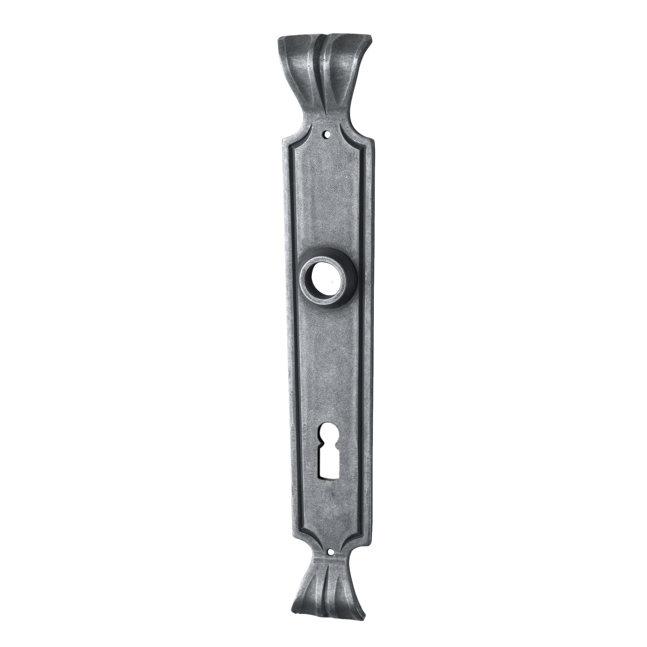 Zimmertürschild Dist. 72 mm BB, Eisen schwarz passiviert L x B